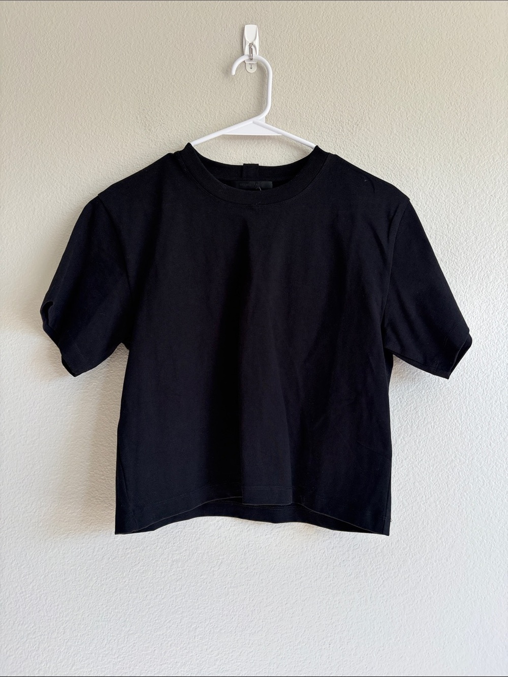Helmut Lang Cotton Logo Tee in Black - S